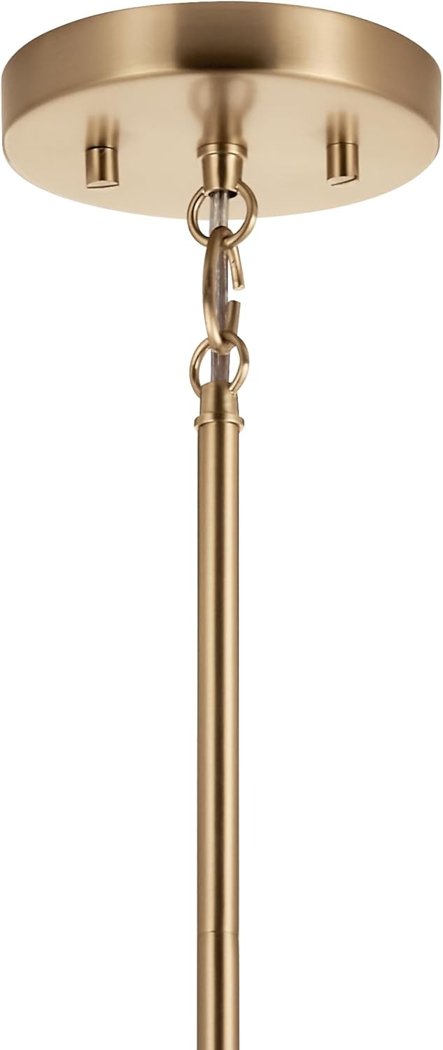 Kichler Madden 1-Light Mini Pendant Light Fixture with Clear Glass Shade in Champagne Bron